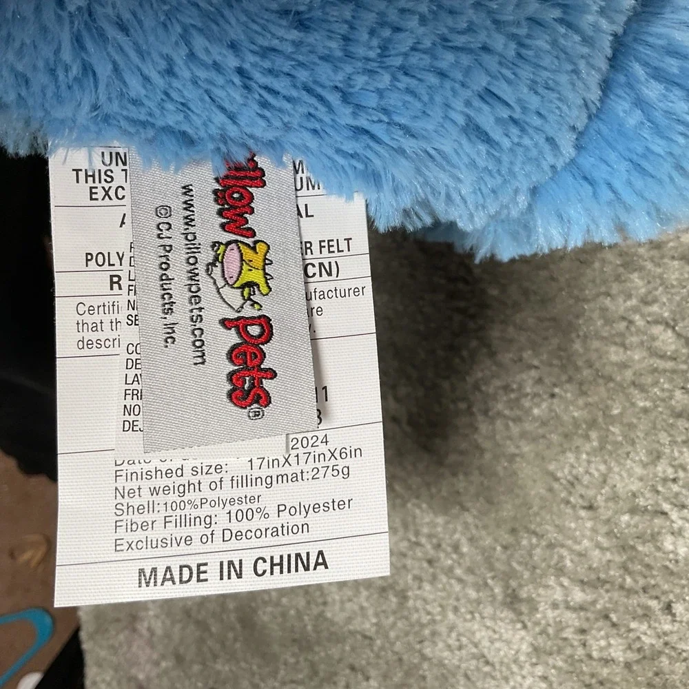 Pillow Pets Disney Stitch Plush Unisex 17in Blue‎ Excellent Lilo & Stitch Toy
